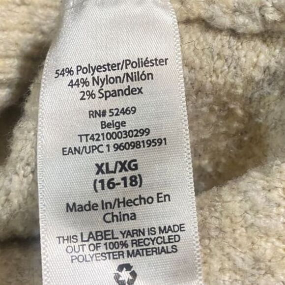 Time & Tru Oversized V Neck Sweater Womens Size XL 16 - 18 - Picture 4 of 7